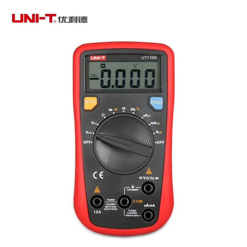 UNI-T UT136B Авто Диапазон Цифровой мультиметр AC DC сопротивление частоты тестер