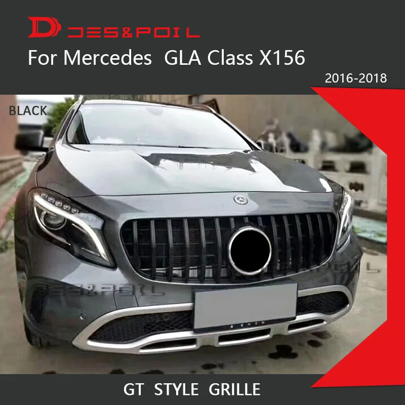 GT решетка Вертикальный стиль для Mercedes Benz GLA Class X156 Facelift передний бампер гоночный