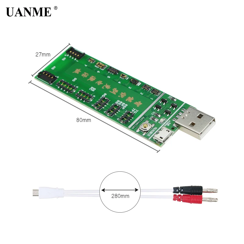 UANME батарея Быстрая зарядка и активация инструмент для iPhone 4-7 VIVO huawei samsung xiaomi Тест цепи