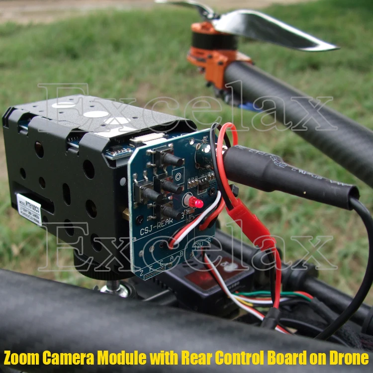 Video Encoder Decoder CCTV Zoom Camera Module Block Decoding Control Board RS485 Pelco Protocol Decode PCB w/ BNC OSD Menu Button 9Pin Ribbon Cable