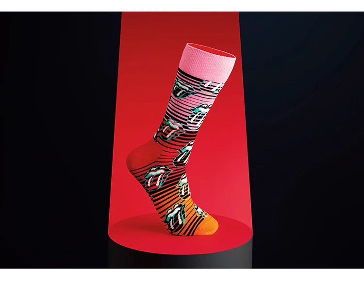 Европейский бренд Для мужчин модные хлопковые носки для HipHop языка шаблон с принтами Для женщин Harajuku Скейтборд Meias Calcetines Hombre смешной