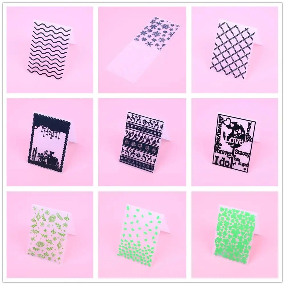 

Flower Leaves Letter Frame Clear Stamp Embossing Folder Template Card Making Craft Paper Album Decoration DIY Scrapbooking Stamp
