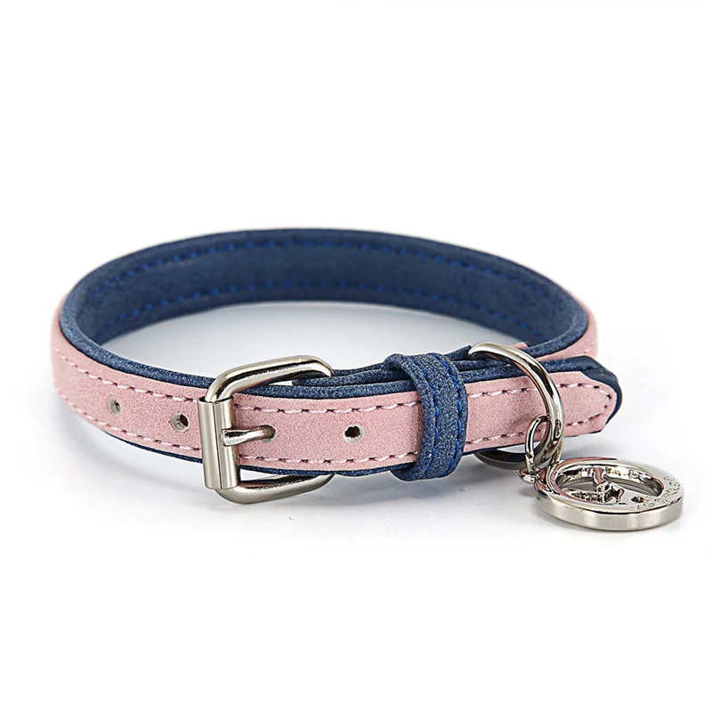 Pet Dog Collars Adjustable Cats Neck Collar for Small Large Dogs Leather Collars Pet Products Dog-Collar for Cat Supplies YS0075