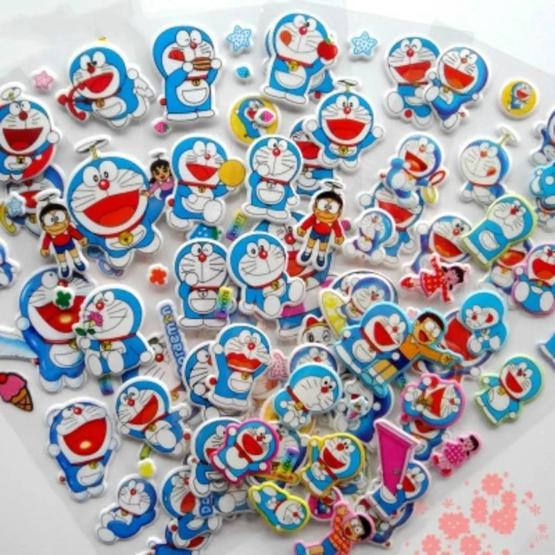 

6pcs Children 3D sticker cartoon Japanese anime Doraemon stickers for kids rooms Home decor Diary Notebook Label Decoration toy