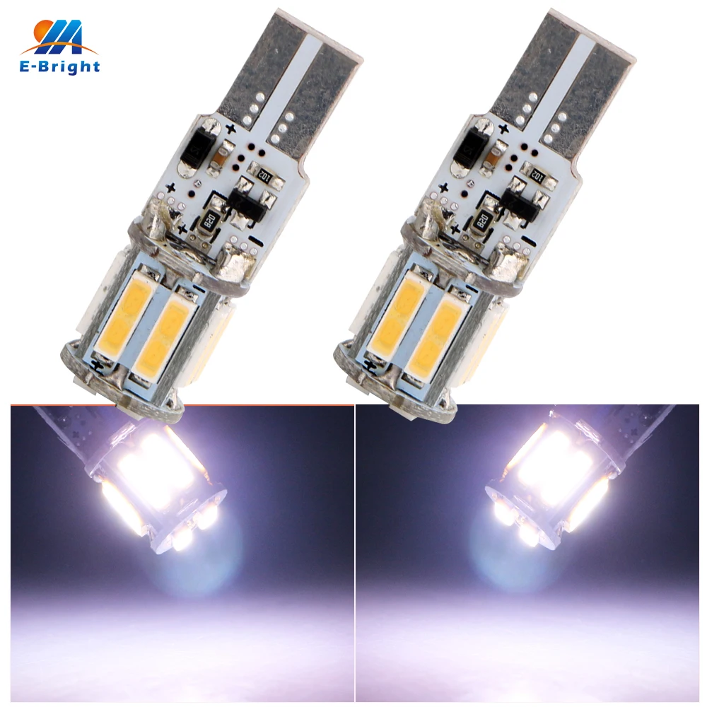 

Strobe Canbus!! 2X T10 led w5w 194 168 7014 10 SMD led Canbus Error Free 10 Led Tail Lights Led Warning Canceler lamps