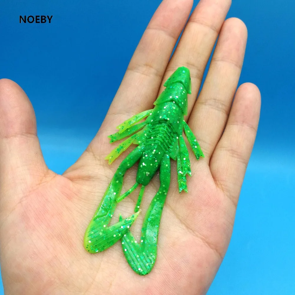 

NOEBY 5PCS/LOT Shrimp Shape Soft Fishing Lure 4.8G/8.5CM 7COLORS Artificial bait Swimbait Lure Soft Bait Fishing Tackle