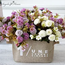 Европейский маленький Гвоздика искусственный цветок букет свадебное домашнее мягкое украшение ручной работы цветок стена diy Материал подарок