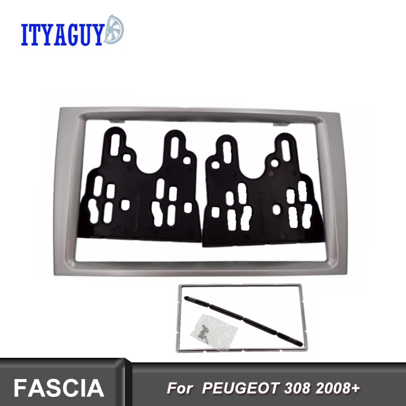 Стереопанель для PEUGEOT 308 2008 + 2Din DVD Радио Fascia рамка панель приборной панели
