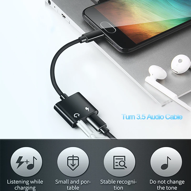 USB C к разъему 3,5 type C Кабель-адаптер для huawei P20 Pro Xiaomi Redmi Note 7 зарядка OTG usb type C 3,5 мм AUX преобразователь для наушников