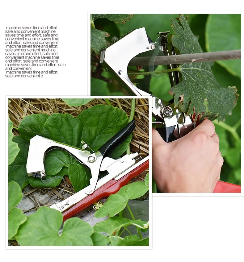 

Freeshipping New style Plant Branch Hand Tying Staples +Tapener +TapesBinding Machine Flower Vegetable Garden Garden Tools 1set