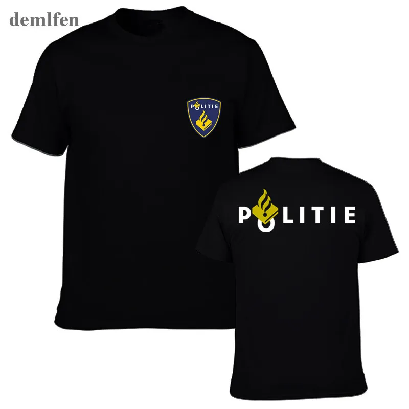 

NEW Netherlands Politie Police Special Swat Unit Force Men T Shirt Fashion Short Sleeve T Shirt Tops Tees 2018 High quality