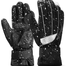 Зимние лыжные перчатки для мужчин и женщин с сенсорным экраном, ветрозащитные велосипедные перчатки для улицы, теплые перчатки с подогревом для катания на лыжах и сноуборде