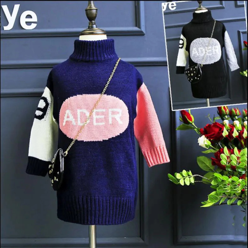 Baby Girl Boy Clothes High Neck Warm Sweater Children Toddler Kids Poloneck Turtleneck Winter