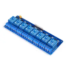 1PCS 8 Channel Relay Module control panel 12V Low level trigger for arduino PLC Free Shipping