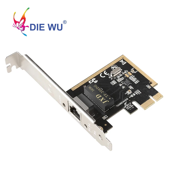 DIEWU Настольный ПК PCI Express Gigabit Lan Карта С Realtek RTL8111H PCIe 1X Ethernet сетевой адаптер заводская цена