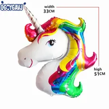 QGQYGAVJ mini Unicorn balloons Party decorations kids Wedding Decoration globos baby shower party Supplies