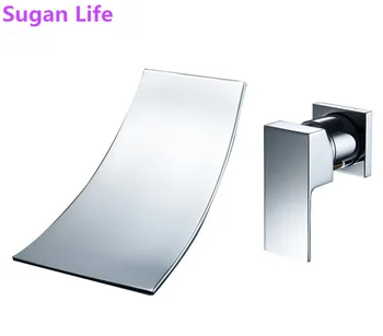 

Sugan Life Enter wall type dark outfit fission basin faucet used by bath crock bibcock mouth wide waterfall faucet tap