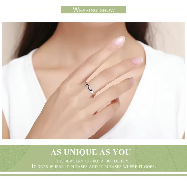 WOSTU Аутентичные стерлингового серебра 925 палец кольца подходят для женщин мода обручальное свадебное 925 ювелирные изделия подарок BKR343