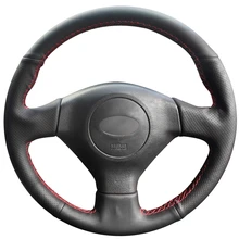 Hand-stitched Black Artificial Leather Anti-slip Car Steering Wheel Cover for Subaru Legacy Impreza 2004 Saab 9-2X 2005 2006 appdee black artificial leather car steering wheel cover for toyota corolla 2004 2006 caldina 2002 2007