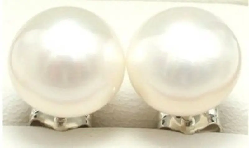 

ry00499 GENUINE HUGE 14-15mm AA White SOUTH SEA Pearl Earring new