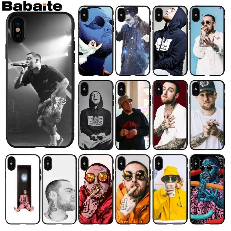 

Bbabaite macs miller Black TPU Soft Silicone Phone Cover for Apple iPhone 8 7 6 6S Plus X XS MAX 5 5S SE XR Mobile Cover