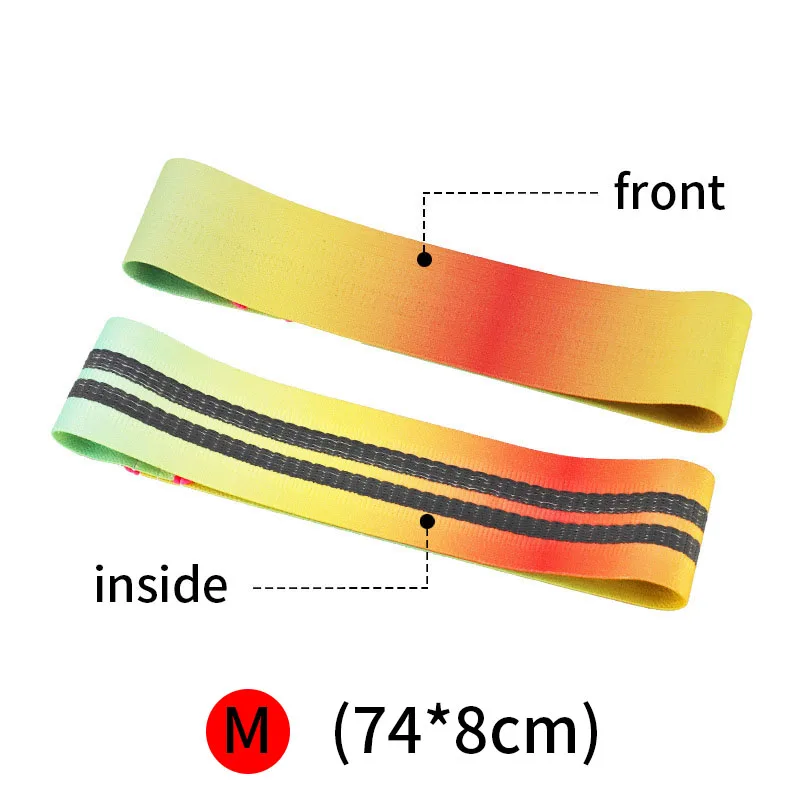 Противоскользящий хлопок хип Эспандер для физических упражнений эластичные ленты для йоги растяжения тренировки фитнеса тренировки резиновая петля латекса йоги - Цвет: Color 01-M