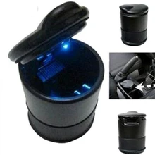 Rete Автомобильная пепельницы сигарет для хранения пластиковый портативный стенд универсальная подставка креативный бездымный синий светодиодный свет простой в использовании