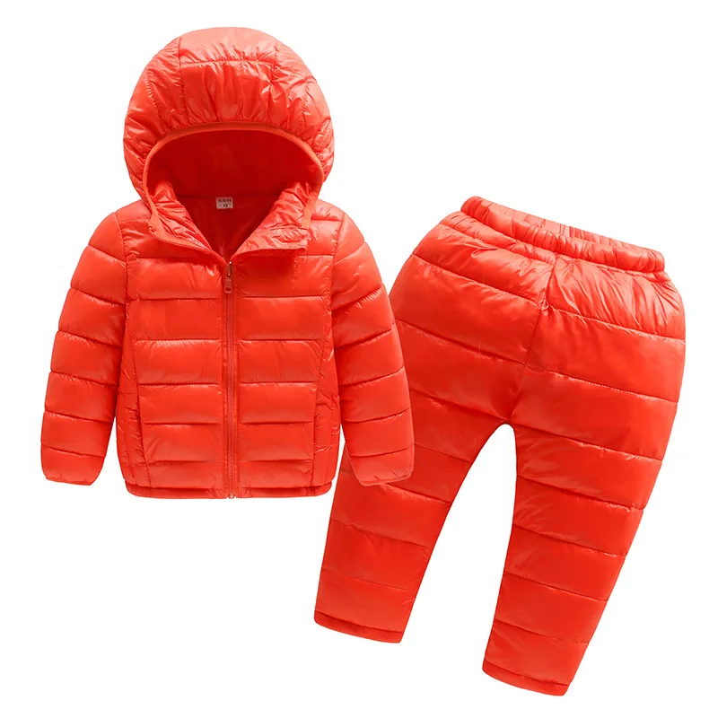 

BibiCola Little Boys Coat kids Warm Jacket Bebe Clothes Winter Thicken Clothing Set Children Hooded Down Coat Jacket +Pants