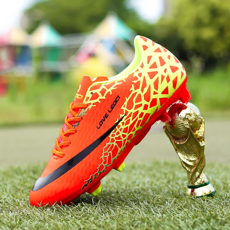 

Low-top nail training shoes grass football shoes, round head lace-up football shoes, youth trend sports shoes