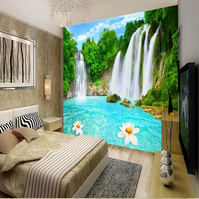 Обои из нетканого материала водопады вода производство пейзаж фотообои|custom