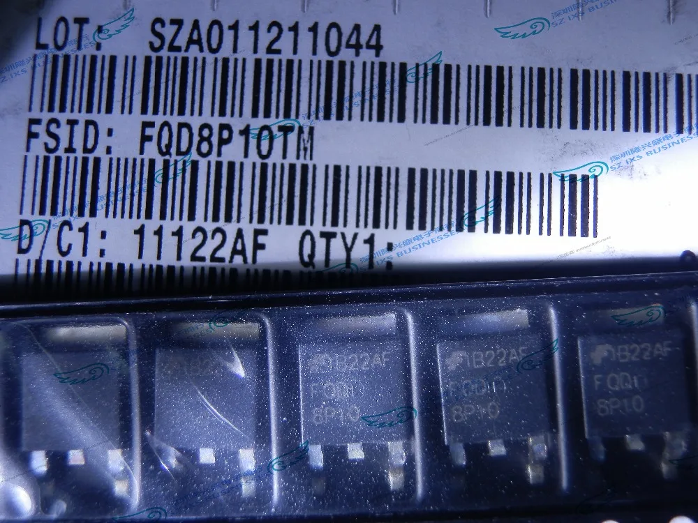 20pcs/lot Fqd8p10tm To252 Fqd8p10 8p10 Mosfet P-ch 100v 6.6a Dpak ...