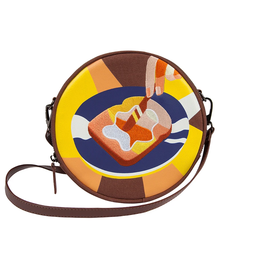 2019YIZISToRE новые оригинальные круглые холщовые женские сумки мессенджеры с