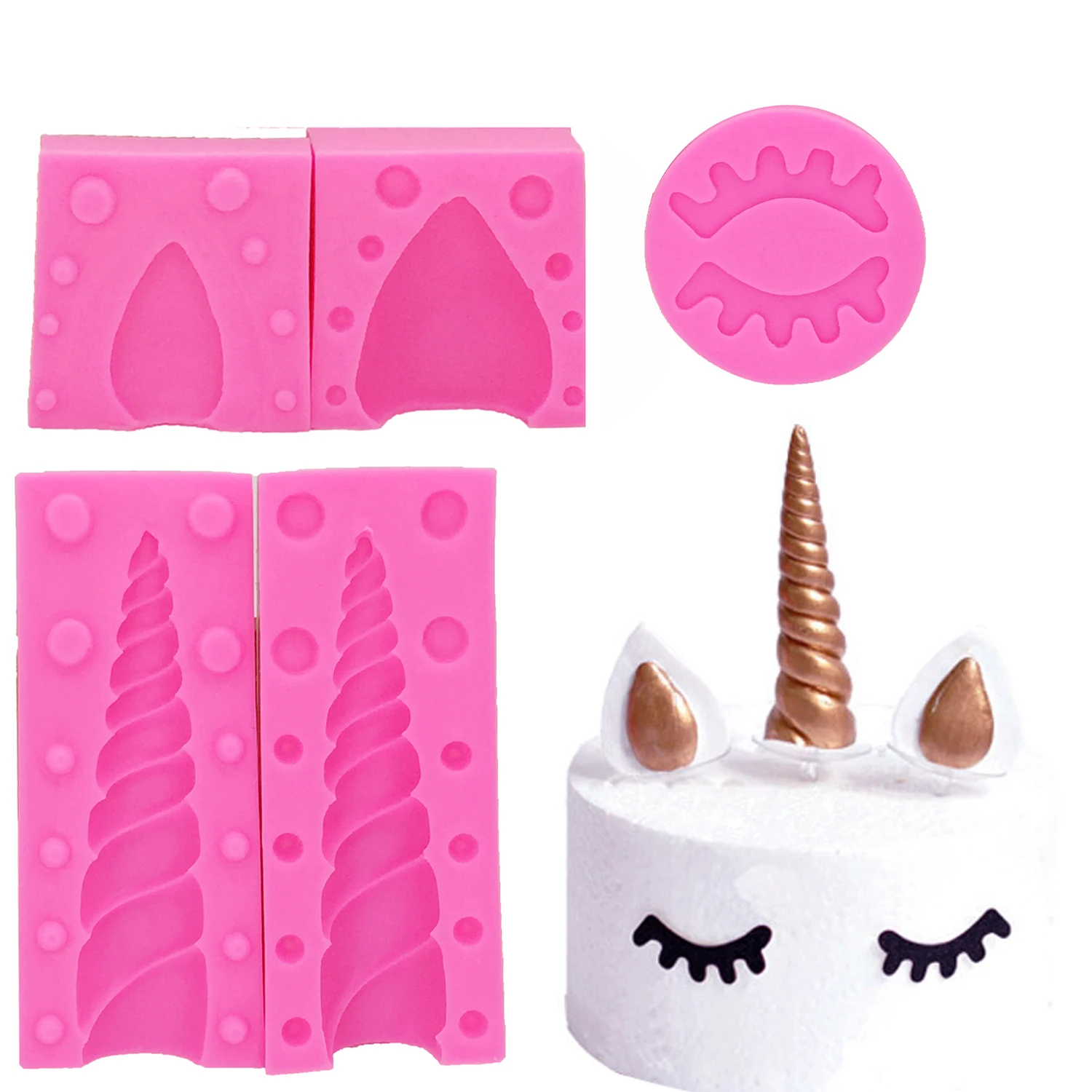 Силиконовая форма единорога Animalsl Sugarcraft помадка инструменты для украшения торта