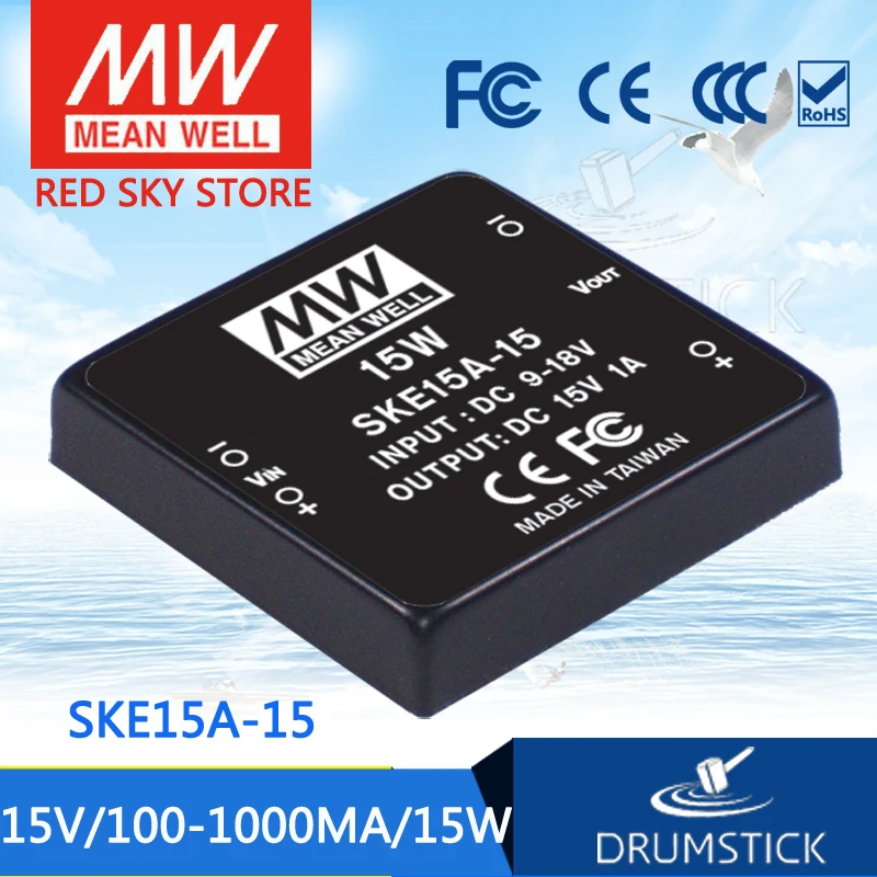 

MEAN WELL SKE15A-15 15V 1000mA meanwell SKE15 15V 15W DC-DC Regulated Single Output Converter