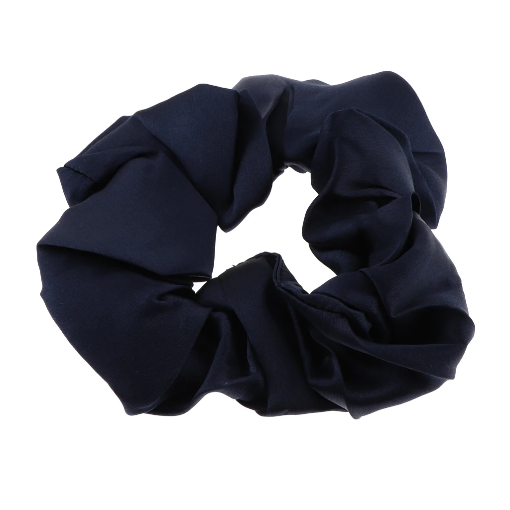 100% Silk Hair Scrunchies Elastic Hair Band Soft Bobble Hair Tie Ponytail Holder Hair Accessory for Women Ladies Girls