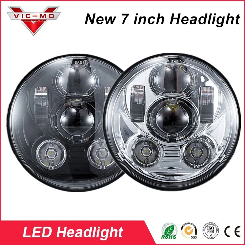 

Harley Motorcycle Chrome 7 in. Daymaker Projector LED Headlamp Headlight For Harley FLS, FLSTC, FLSTF FLSTFB FLSTN Touring Trike