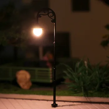 10pcs Model Train HO Scale Lamp Post 1:87 Single Head Street Lights LEDs NEW Miniature Warm White LYM56