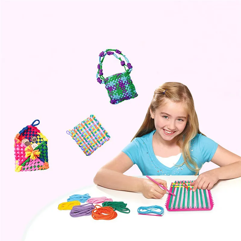 Craft Loops Weaving Loom Toy Yarn Craft Kids Learning Educational Toys Knitting Machine Weaving Knit Loom For Bag DIY Craft Tool (8)