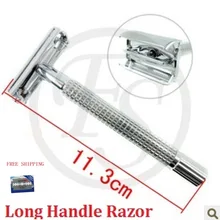 Frank бритвенная длинная ручка с двойным краем Безопасная бритва Хромированный Цвет+ бесплатное лезвие+# FS-9306FL