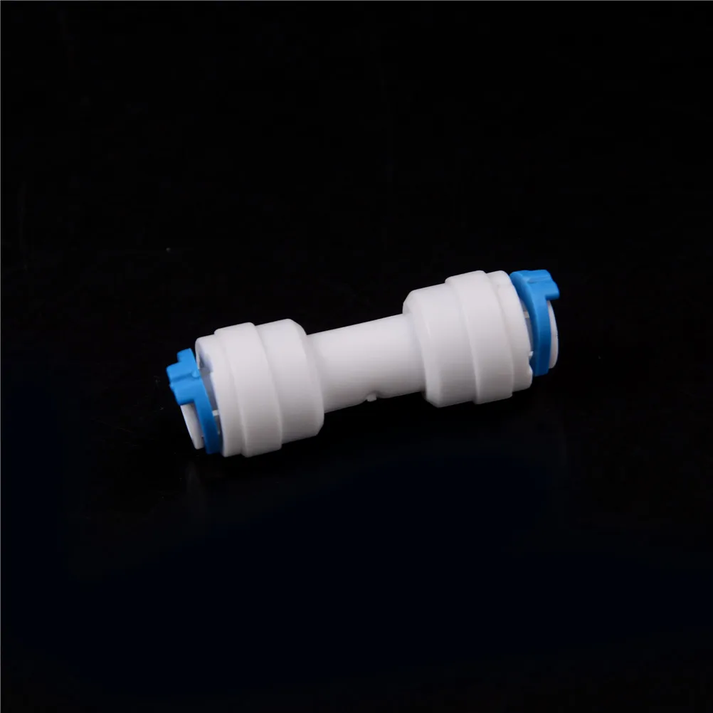 

Quality 1PCS 1/4" Equal Straight Tube OD Quick Connection Fittings Aquarium RO Water System Pipe Connector