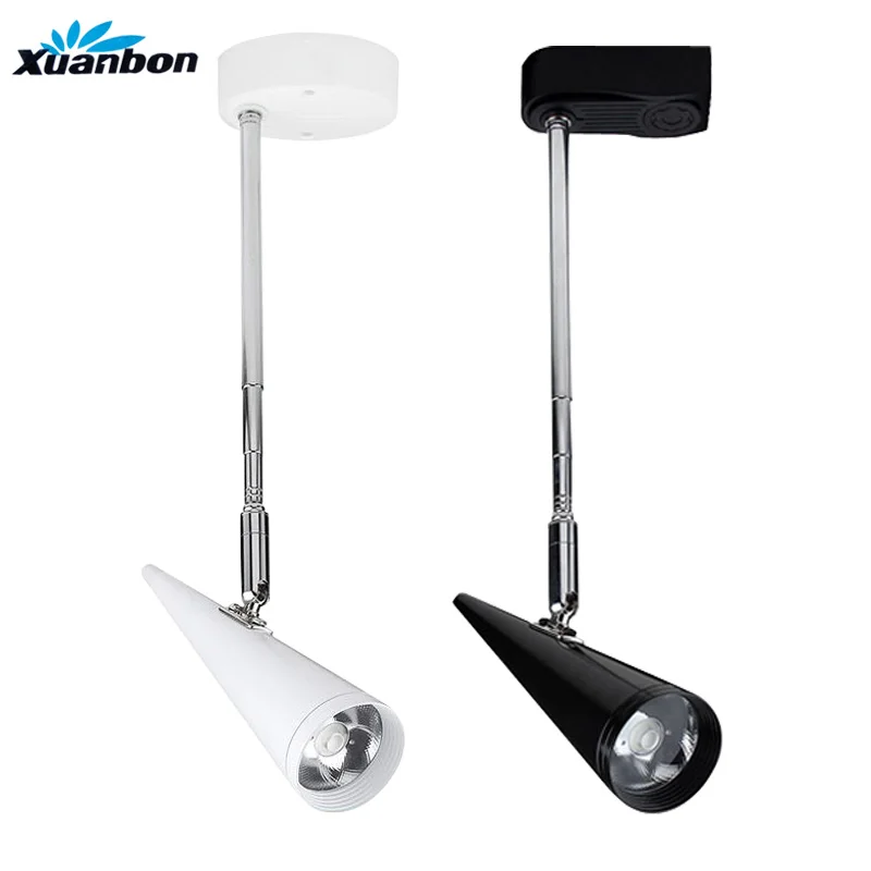 

New 360 Degree rotation LED COB Track light 5W 7W 9W 12W Clothing Shop Spotlight LED Ceiling Rail Spot Lamp AC110V 220V