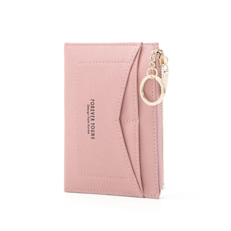 

WEICHEN FOREVER YOUNG Brand Design Coin Purse Zipper Wallets Women Bank Card Package Credit Card Holder Female ID Card