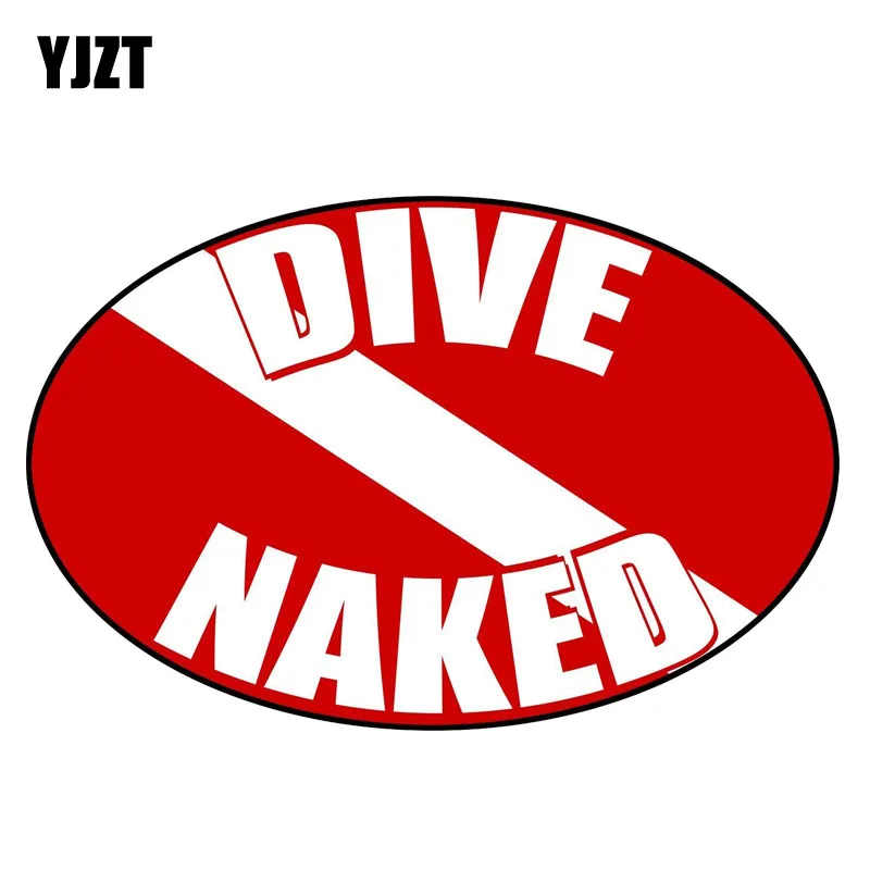 YJZT 12CM*7.8CM Personality Dive Naked Decal Reflective Car Sticker PVC 12-1276 | Автомобили и мотоциклы