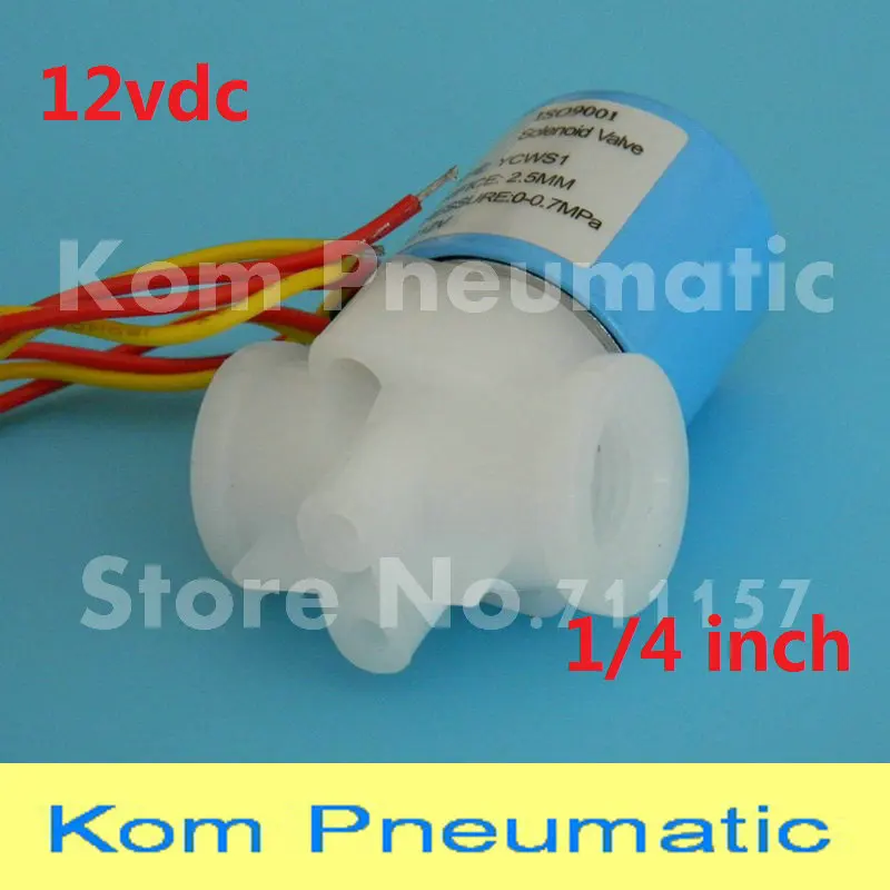 10 шт./лот Fedex нормально закрытый 1/" 1/4 дюйма пом Пластик Электрический Солнечный воздух масло 12 В электромагнитный клапан воды 12vdc
