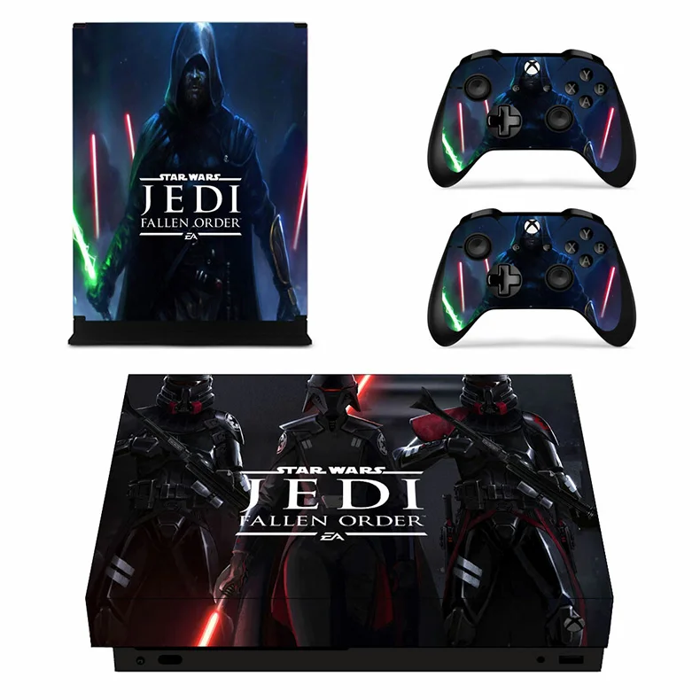 Star Wars Jedi опавших заказ Стикеры s xbox one x кожи Стикеры домашнего декора расписные картинки desivo для xbox one x xbox Slim консоли и двумя контроллерами скины - Цвет: YSX1X2208