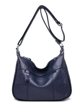 Натуральная кожа Для женщин через плечо, модная сумка через плечо, сумки в руку, сумка-почтальонка с кисточкой, простой дизайн, Маленькая женская сумка на плечо Для женщин кошелек C871 - Цвет: Синий