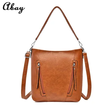 

2019 new women's hand bag large capacity fashion shoulder bag multi-pocket twill brand design bag brown fashion Messenger bag