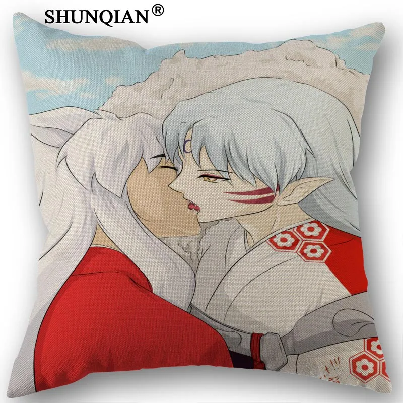 18 Льняная хлопковая наволочка InuYasha печатная Подушка покрывало домашний текстиль декоративная наволочка индивидуальный подарок 45x45 см - Цвет: 18
