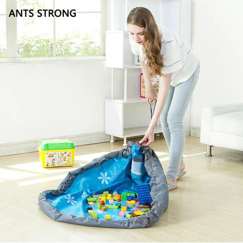 ANTS STRONG Portable Kids Toy Storage Bag/Play Mat Toys Organizer Box Blanket Outdoor Child Bags