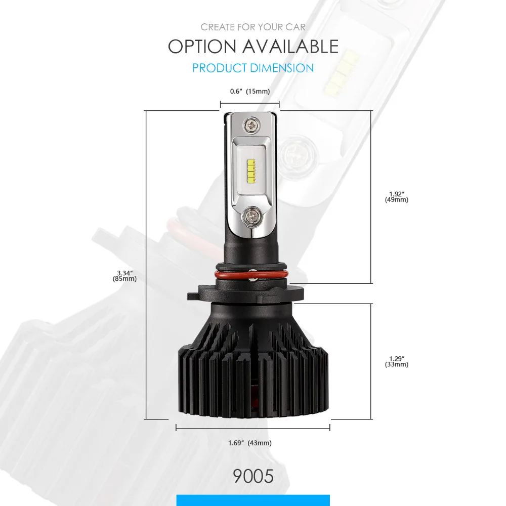 Oslamp T8 серии H4 светодиодный головной светильник H7 H11 9005 9006 светодиодный головной светильник 60 Вт 8000LM Автомобильный светодиодный головной светильник s лампы светодиодный светильник 6500K 12V